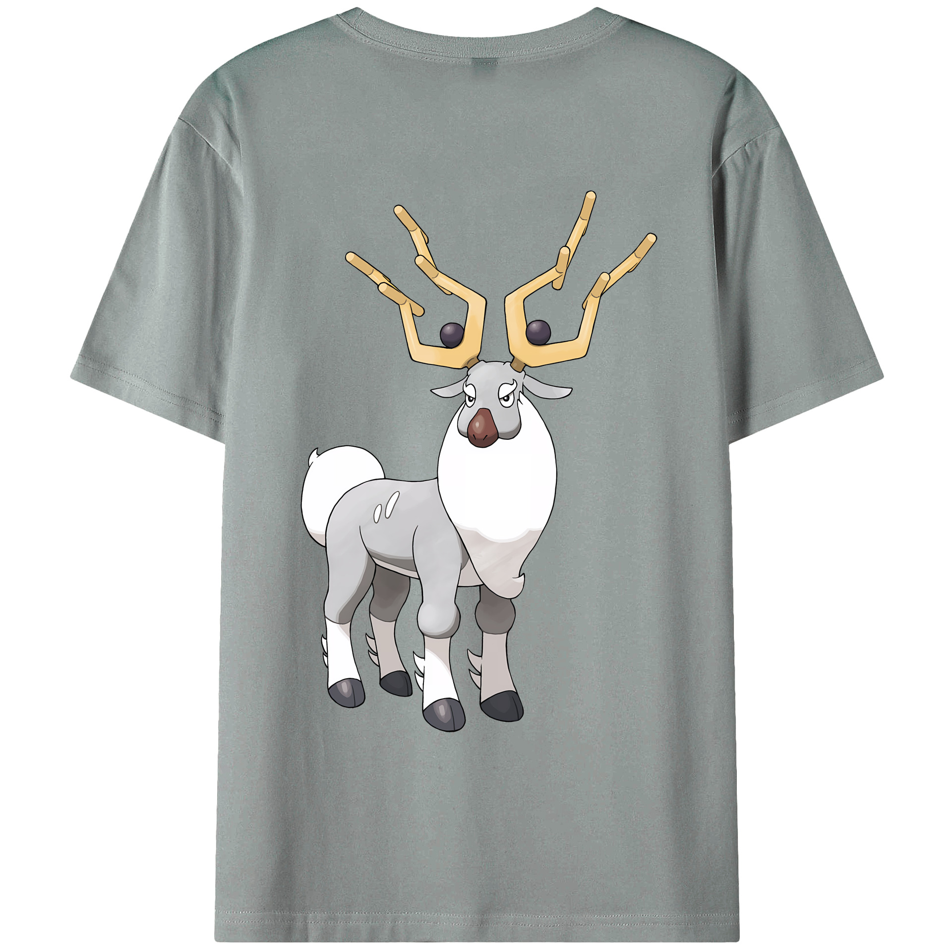 （画像用） ポケットモンスター Pokémon 綿100％ メンズ半袖Tシャツ（バックプリント） 通気性